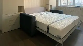 Кровать трансформер с диваном и системой хранения