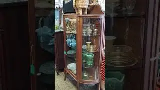 Looking for treasures at The antique flea market.