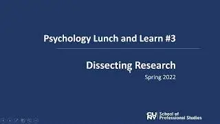 Lunch & Learn: Dissecting a Research Article | Psychology | CUNY SPS Events
