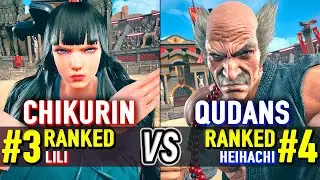 T8 🔥 CHIKURIN (#3 Ranked Lili) vs QUDANS (#4 Ranked Heihachi) 🔥 Tekken 8 High Level Gameplay