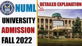 NUML University Admission Fall 2022 |Apply Online