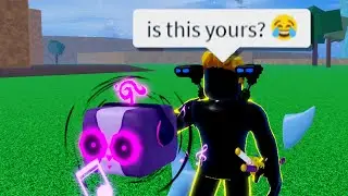 I took this Scammer's Sound Fruit and ate it in front of him 😂(Blox Fruits)