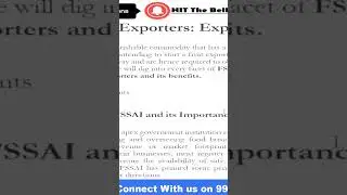 food license fssai exports 