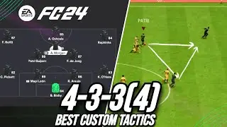 EA FC 24 BEST FORMATION 433(4) CUSTOM TACTICS! Meta Custom Tactics & Instructions