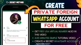 How To Create Fake Whatsapp Account | Using Virtual Sim For Whatsapp | Fake whatsapp account 2023