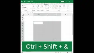 Outside Border Shortcut key in Excel 