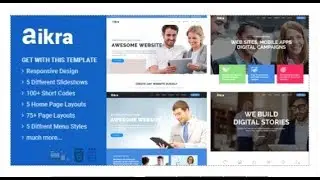 Aikra - Responsive Multipurpose Html5 Website Template | Themeforest Templates