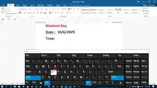 Shortcut key of date and time