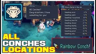 All 60 Rainbow Conch Locations Guide [Conch Master Achievement] [True Ending Guide] | Sea of Stars