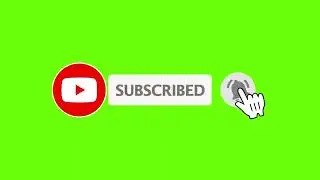 GREEN SCREEN SUBSCRIBE YOUTUBE BUTTON (no copyright)