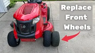 How to Replace the Front Wheels on Your Riding Lawn Mower | Troy-Bilt Pony / Bronco