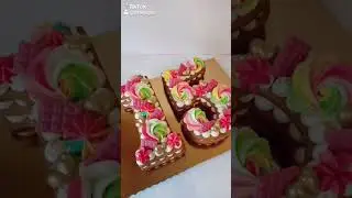 Открытый медовый торт цифра.