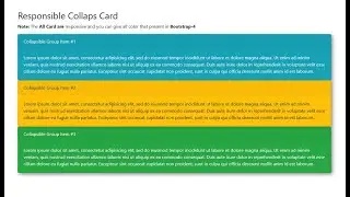 Collapse Accordion Responsive Card for flat website  UI/UX Design collapse card html and Bootstrap-4