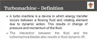Turbomachines Introduction