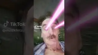 Man with laser in eyes 