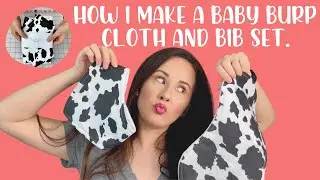 How I make a BURP CLOTH and BIB SET - using my Singer sewing machine