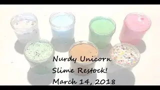 Nurdy Unicorn Slime Restock! March 14th, 2018