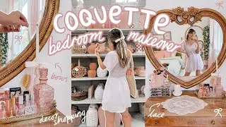 giving my room a GIRLY GIRL makeover 🎀 lace, pinks, bows + cute vintage vibes!