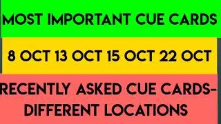 Recently Asked Cue Cards| 8 Oct 13 Oct 15 Oct 22 Oct| Ielts Speaking Prediction