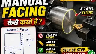 CNC Manual Facing Program | Step by Step 