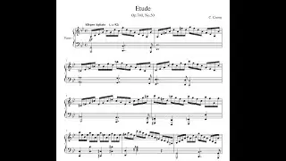 Czerny Etude in G minor, Op  740 no  50 Sheet Music Tutorial Этюд Черни 50 сборник 740 ноты пианино