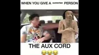 when you give a ˢᵘᵐᵉʳⁱᵃⁿ Person THE AUX CORD 😂😂😂