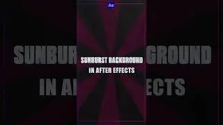 How to create sunburst background animation im after effects 