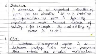 RDBMS  Handwritten Notes pdf || RDBMS Class 10 IT 402 Term 2 || IT 402 Class 10 Handwritten Notes