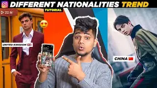 How to do Instagram Different Nationality Challenge Reel Trend Tutorial | Create Insta Viral Reel