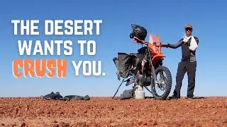 A desert rant.  Preparing for a desert ride in the Australian outback.