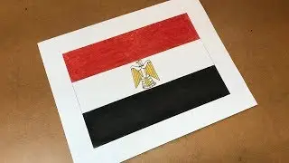Egyptian Flag Drawing 🇪🇬