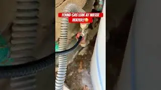 Gas leak found at water heater with TOPTES detector #homeinspector #plumbing