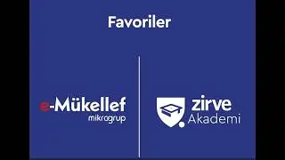 e-Mükellef ile Favoriler Oluşturma
