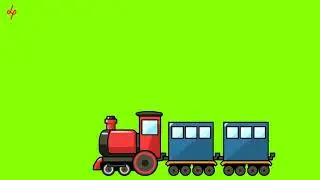Moving train | green screen animation