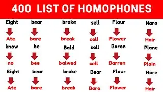 400+ Commonly Confused Homophones in English| PART 2