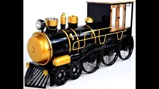 Unique Old Locomotive Rail Engine Home Bar Wine Whisky Bottle Holder Accessories.