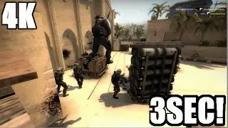 CS:GO - 4K GLOCK | 1vs4 | 3SEC | 15HP | PISTOL ROUND