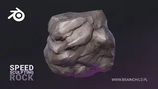 Quick 3D Sculpting Workflow | Stylised ROCK in Blender 3.0 (Timelapse) 3D High Poly Model