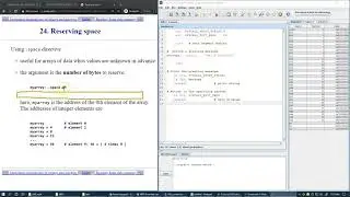 7.7 Variable declarations, arrays, and reserving memory in data segment