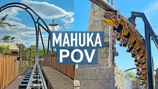 Mahuka Front Row POV Europe's First Single Rail Coaster in France | NEW FOR 2024 Walibi Rhône Alpes