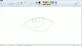 Как нарисовать глаз в программе Paint