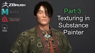 Part 3: Texturing and painting realistic face skin in substance painter timelapse tutorial