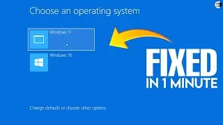 Disable Choose an Operating System at start up Windows 11, 10 - Dual Boot disable