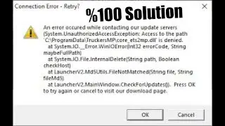 TruckersMP - Connection Error Retry? Error Solution [2020]