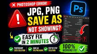 How to fix JPG Save as option not showing in Photoshop