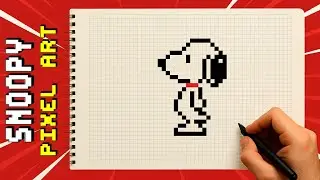 ✅️ Snoopy en Pixel Art 👉 Dibujos fáciles para niños