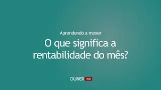 O que é a rentabilidade do mês?
