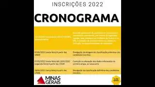 CRONOGRAMA INSCRIÇÕES 2022 SEE/MG @AAnaestuda #shorts