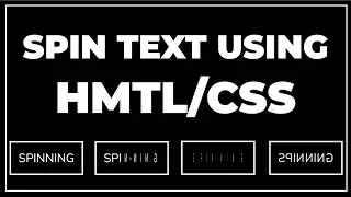 Spinning Text on Mouse Hover Using HTML and CSS | HTML and CSS tips and Tricks