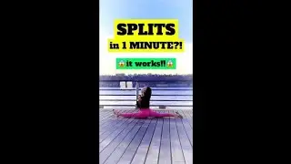 How to do a Split: Super Easy 1 Minute Trick! #flexibility